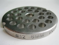 Решетка к мясорубке TJ-12H.MM12 D1=70 мм; D2=10 мм; d=8 мм.