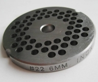 Решетка к мясорубке TJ-22H.MM22 D1=82 мм, D2=10 мм; d=6 мм.